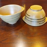 4 ear bowls in Sarreguemines sandstone