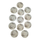Lot De 12 Assiettes Terre De Fer Manufacture Moore & Co Modèle Como