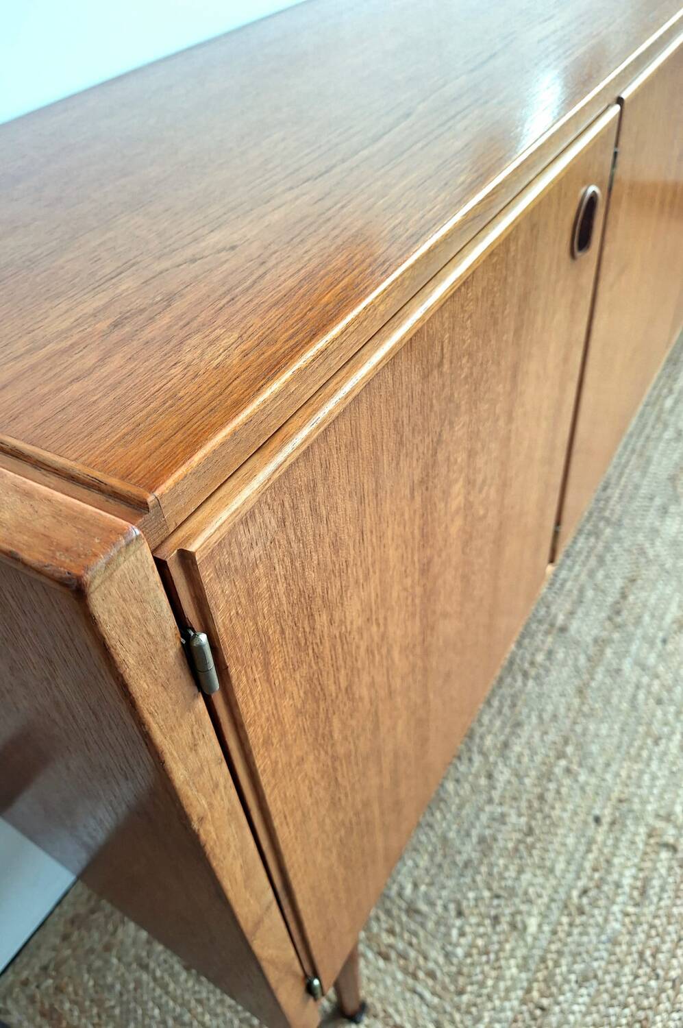 Very large vintage teak sideboard, buffet, display cabinet.