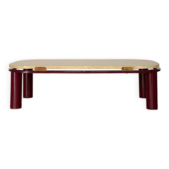 Vintage Roche Bobois travertine coffee table 70s/80s