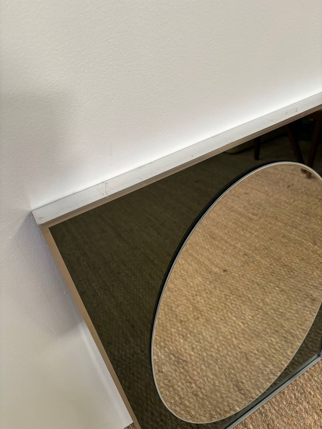 Vintage smoked and natural mirror 1970