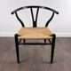 Oak lacquered chair with cord, model CH-24 "Wishbone" by Hans J. Wegner for Carl Hansen & Søn, Denmark, 1960
