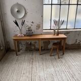 Oak and pine farmhouse console table
