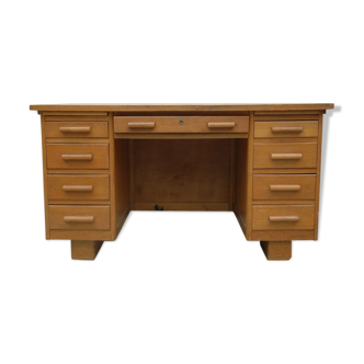 Bureau vintage en chêne des années 50