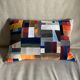 Patchwork cushions made from upholstery fabric