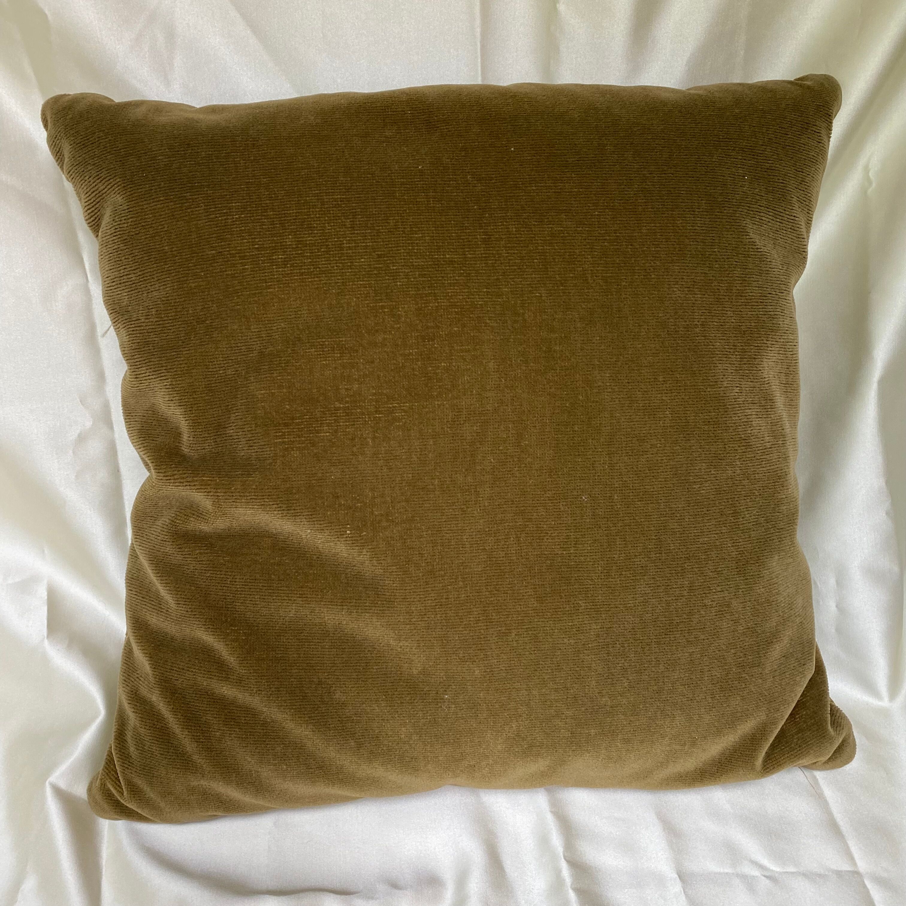 Coussin en velour vintage