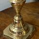 Pair of solid brass candlesticks, Georgian style