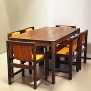 Dining Set from the Mid-20th Century – Table with 6 Chairs (1970s)