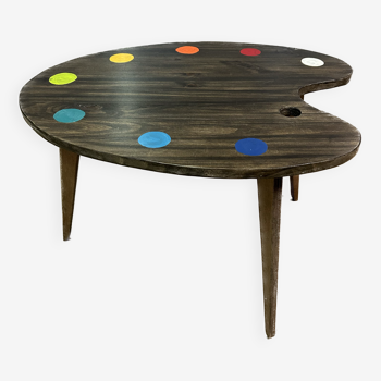 Table basse en forme de palette de peintre