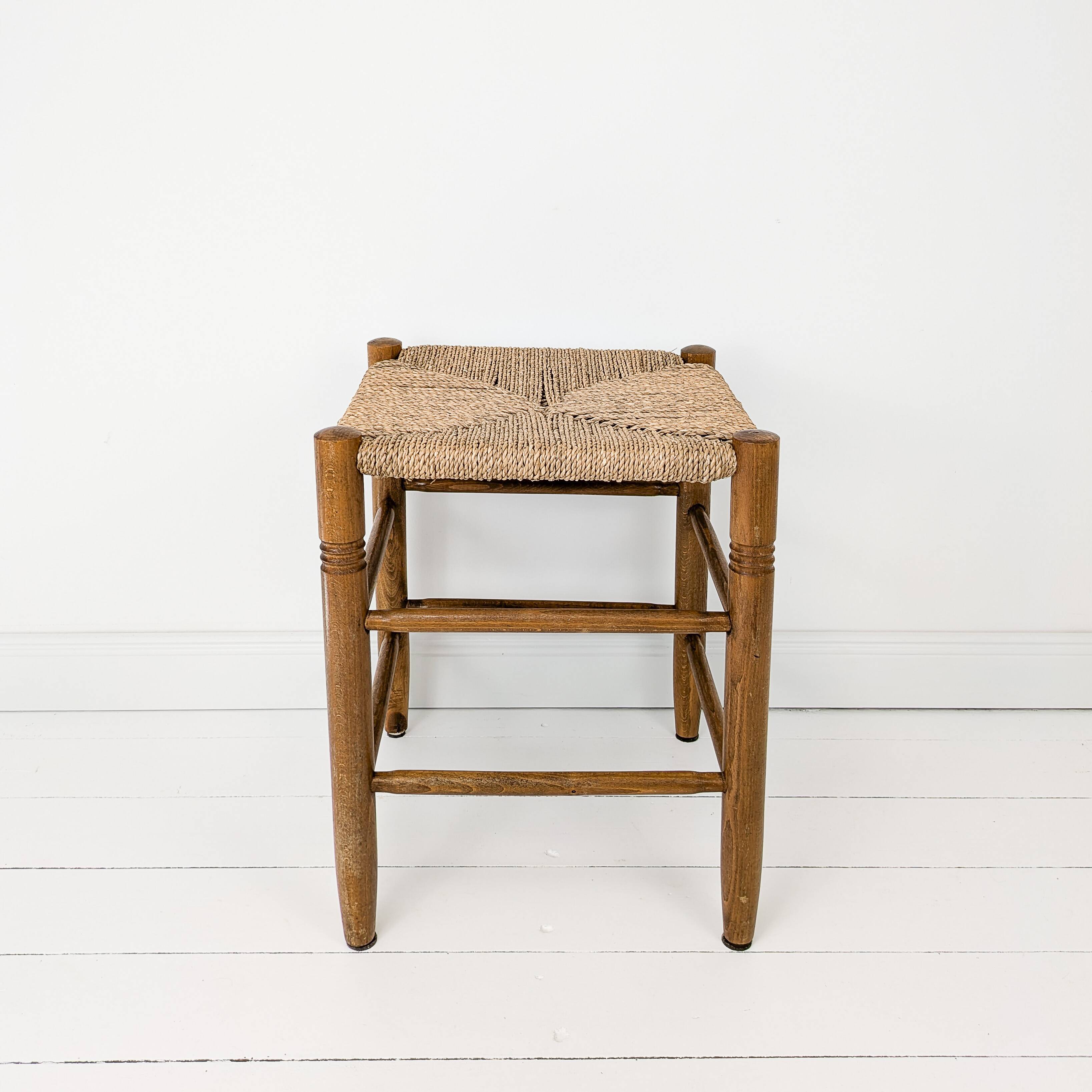 Tabouret mid century rustique