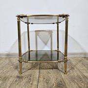 Table d'appoint en laiton, France, années 1950.