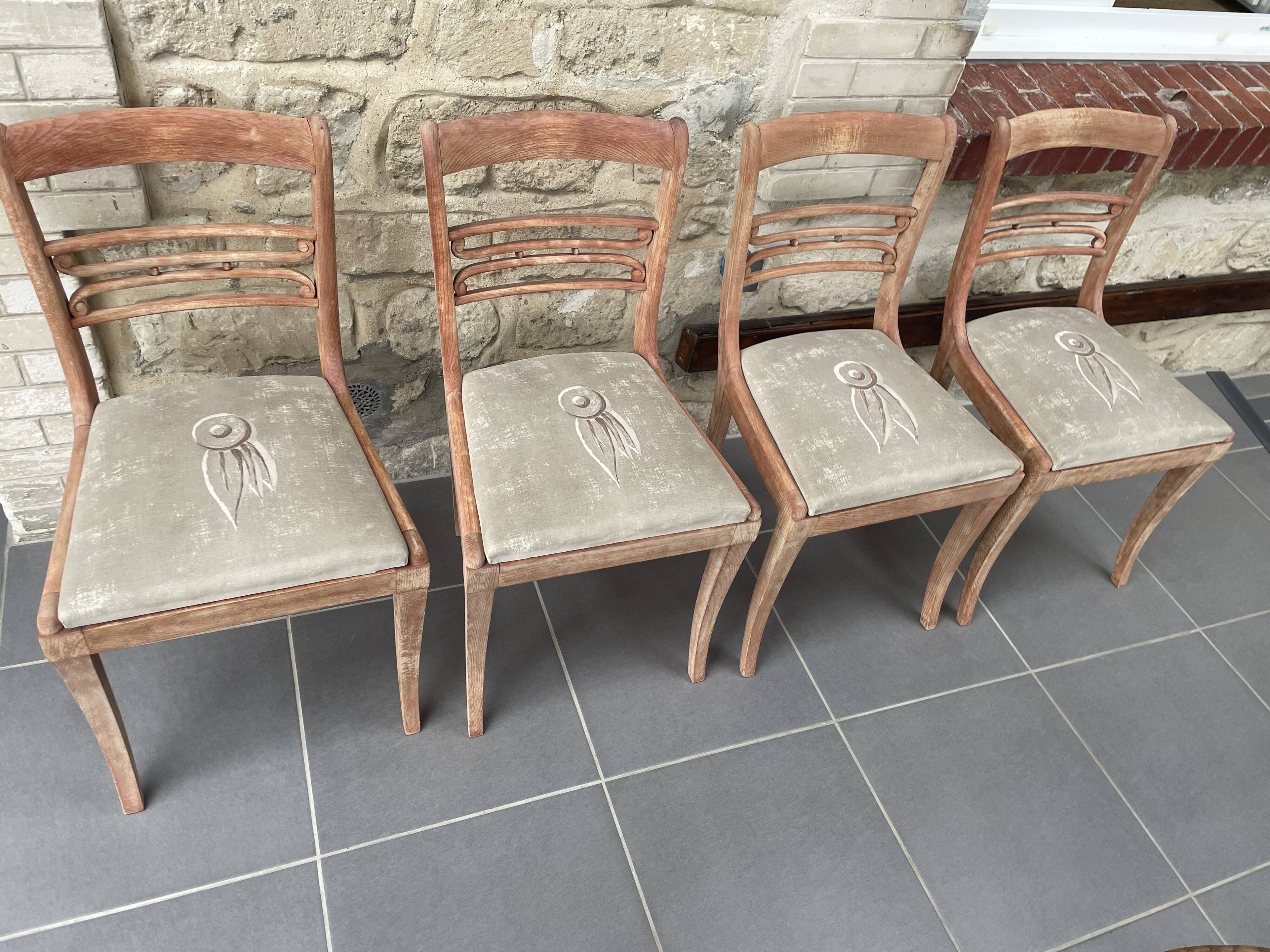 4 chairs signed M Hirch from the 50s/60s.