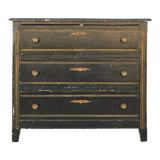 Chest of drawers in black lacquered wood