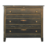 Commode en bois laqué noir