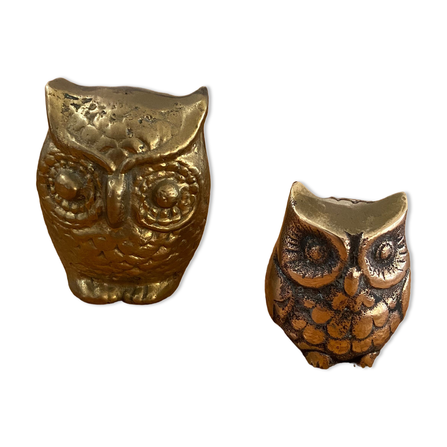 2 brass owls