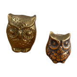 2 brass owls