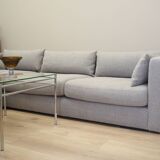 Canapé d'angle gris, design scandinave, années 00