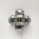 Lampe murale ou de plafond vintage allemande chrome et verre space age par Motoko Ishii pour Staff