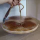 Cheese board and its knife