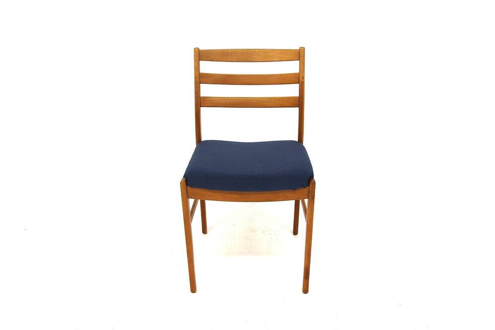 Set of 4 Scandinavian beech chairs, Sweden, 1960