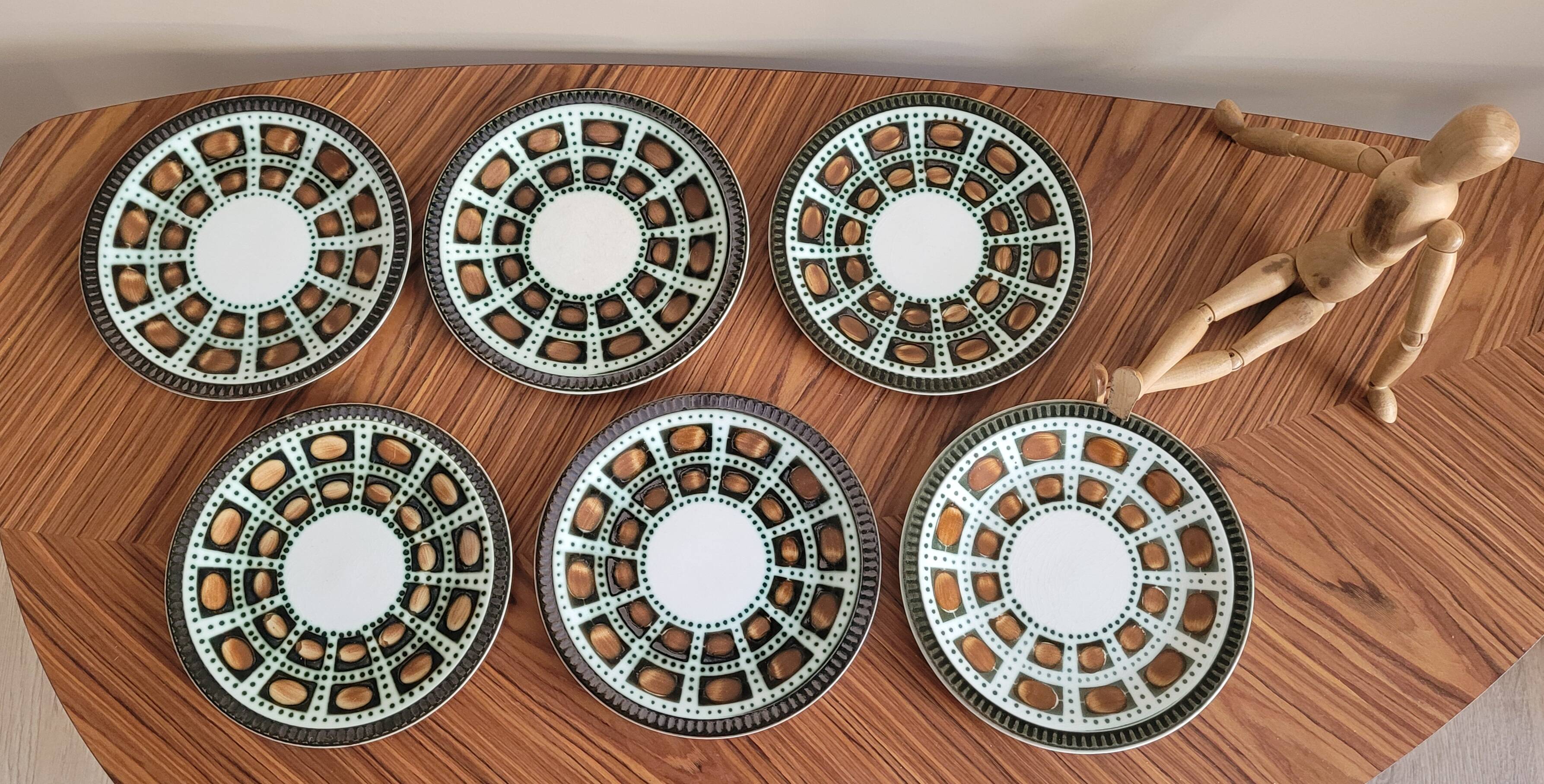 Set 6 assiettes Bernadette Boch