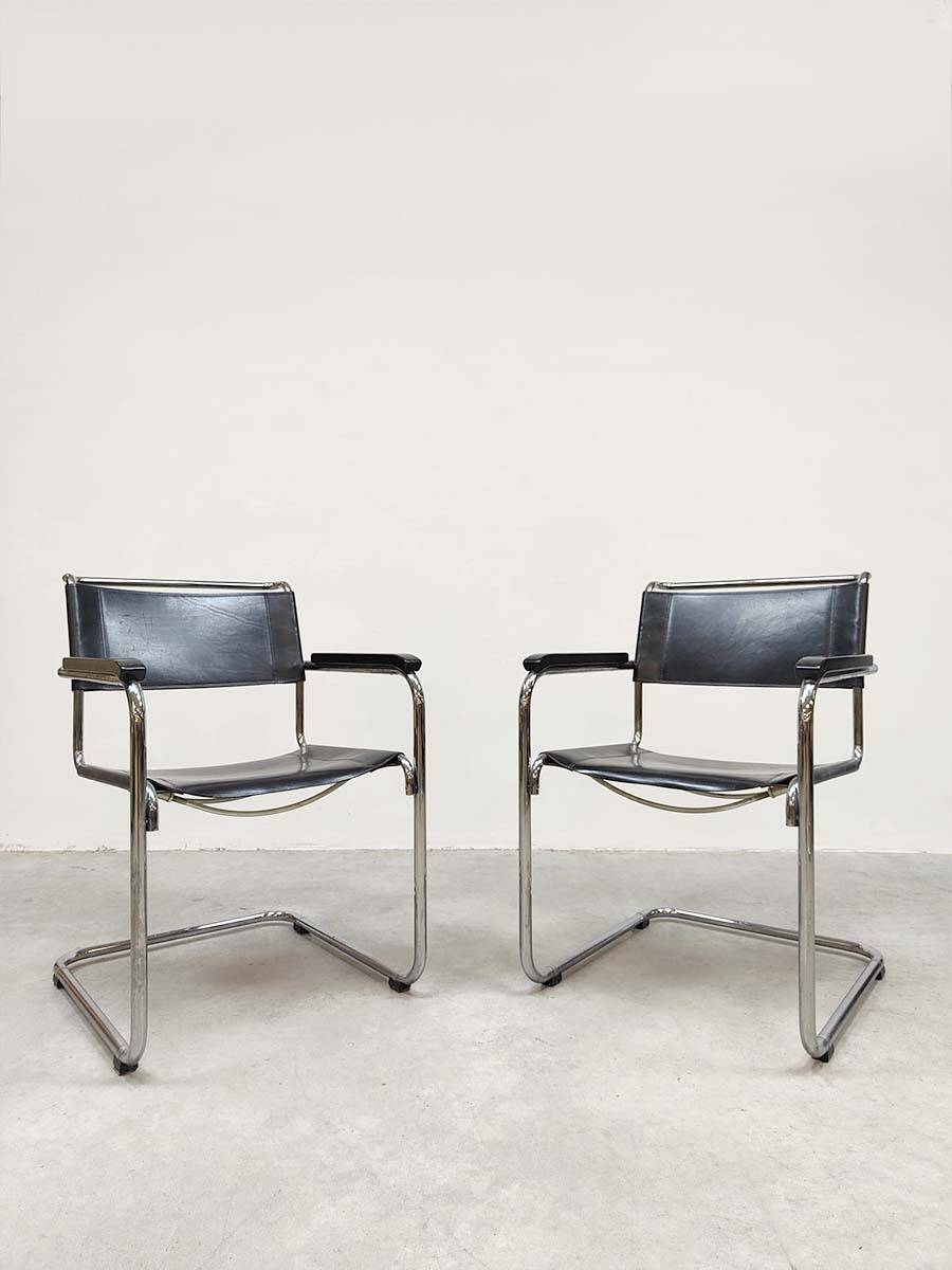 Chaises à repas design vintage S34 Mart Stam Thonet 1970