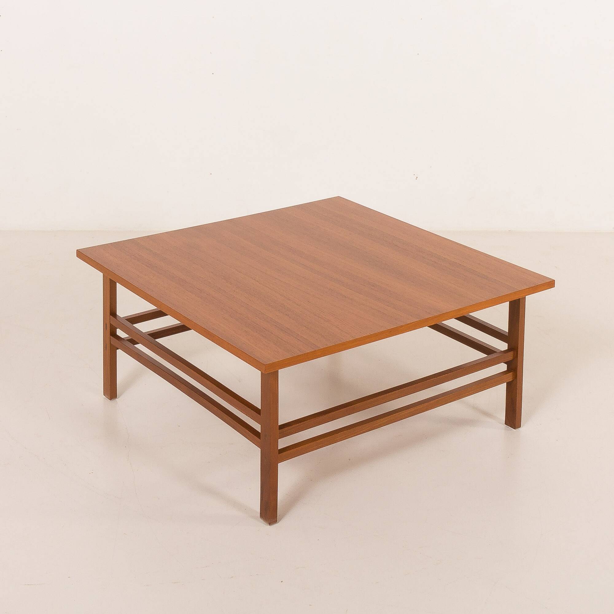 Scandinavian mid century square teak coffee table, Denmark 1970s