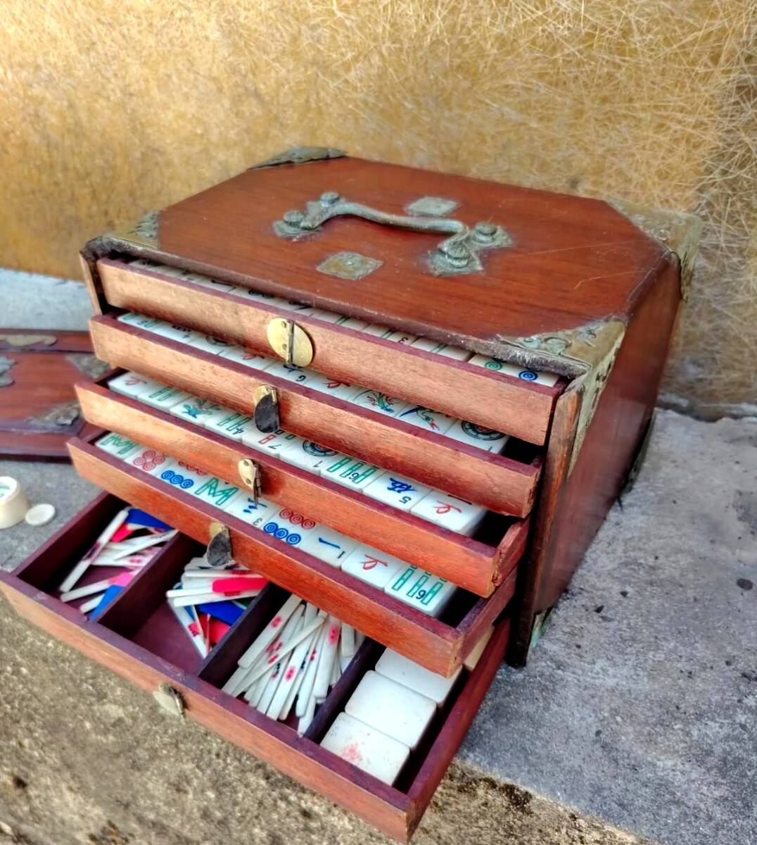 Antique Mahjong Game Box Dating from the Early 1900s