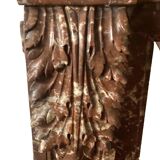 Louis XVI Style Fireplace In Speckled Red Marble 20th Century