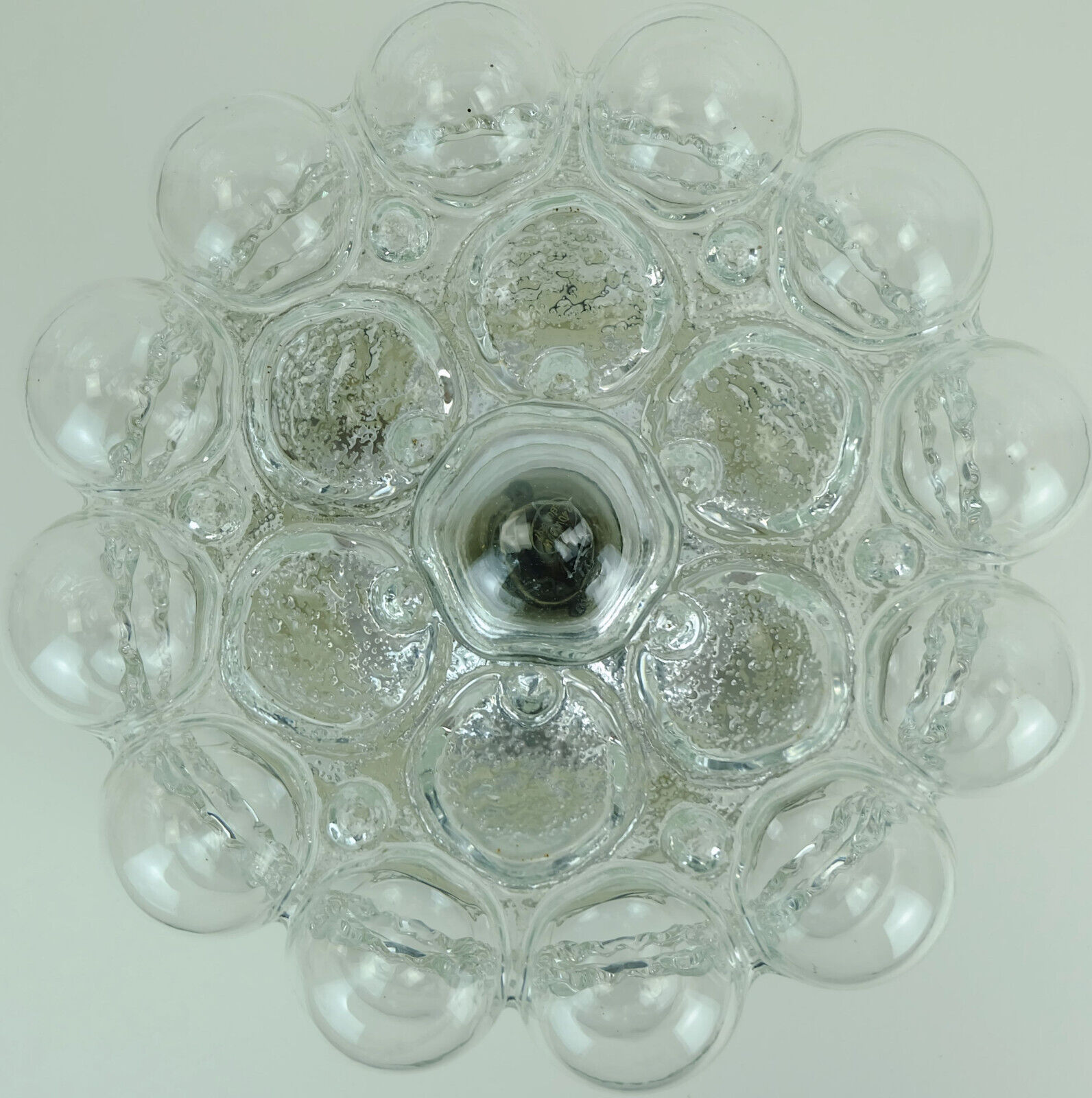 Plafonnier en verre et métal par Helena Tynell pour Limburg années 1960