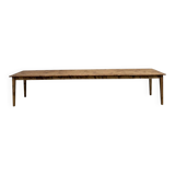 Large XXL farmhouse table in solid pine with 1950s tapered legs.