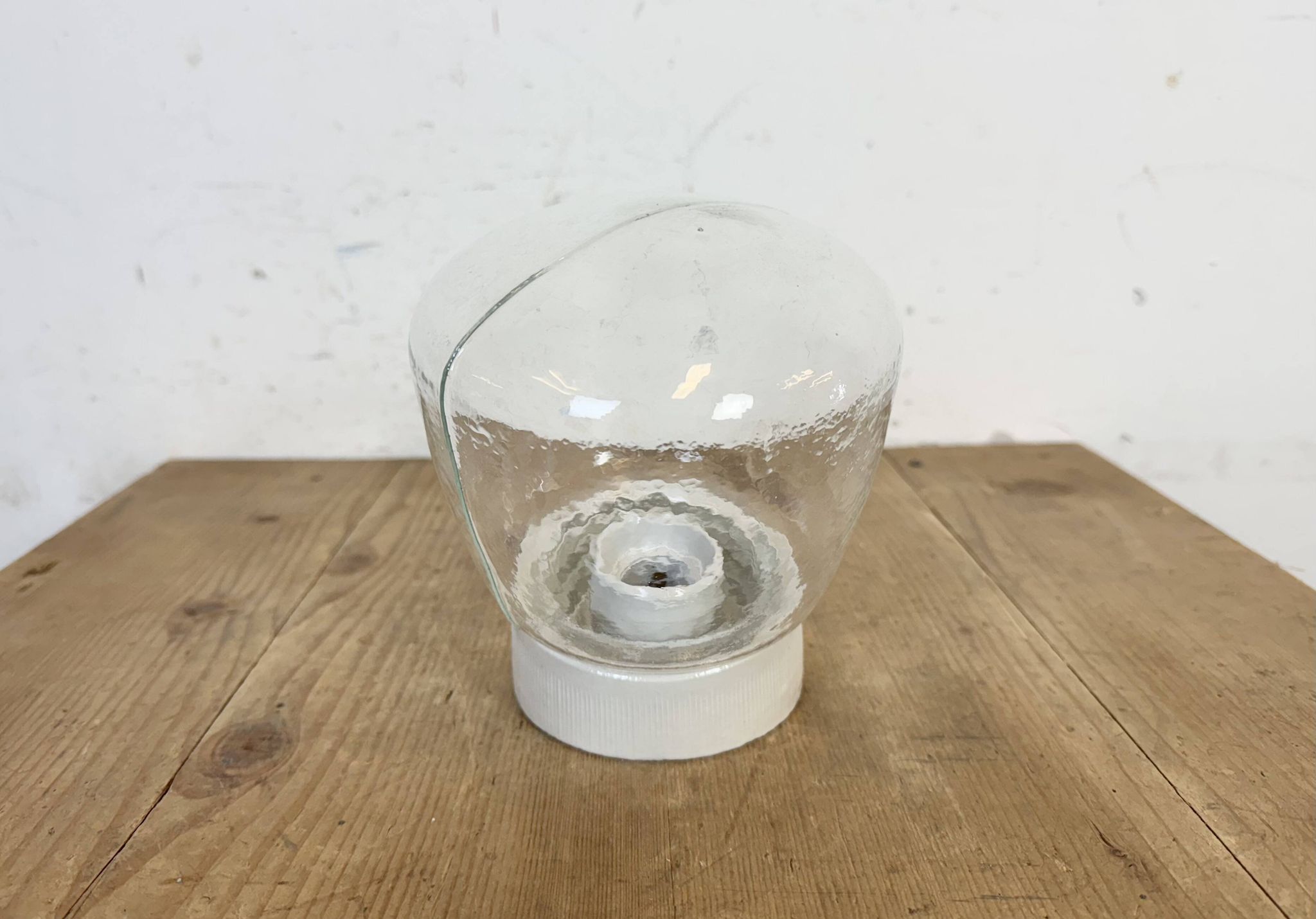 Vintage White Porcelain Wall Light, 1970s