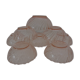 8 rosaline cups arcoroc twisted pink glass