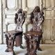Pair of walnut chairs circa 1880