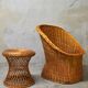 Vintage rattan armchair from the 60s/70s design