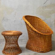 Vintage rattan armchair from the 60s/70s design