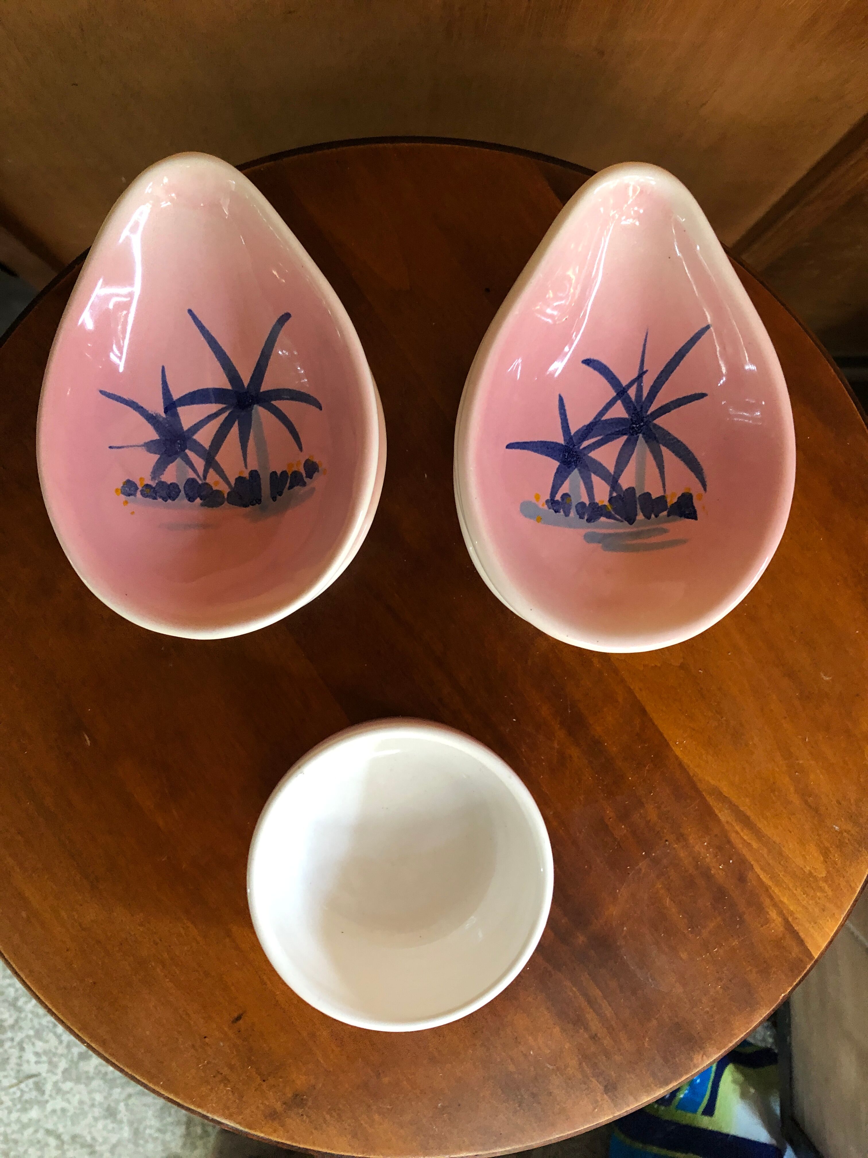 Old aperitif service vallauris bowl & 5 cups ceramic