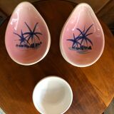 Old aperitif service vallauris bowl & 5 cups ceramic