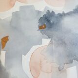 Watercolor paintings abstract construction