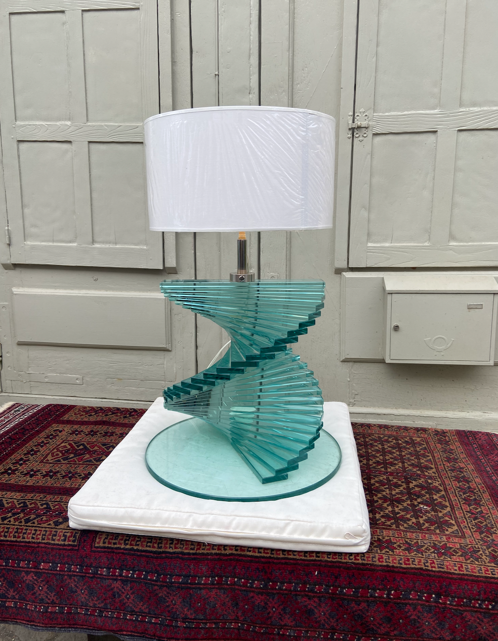 Italian lamp in glass staircase 1970