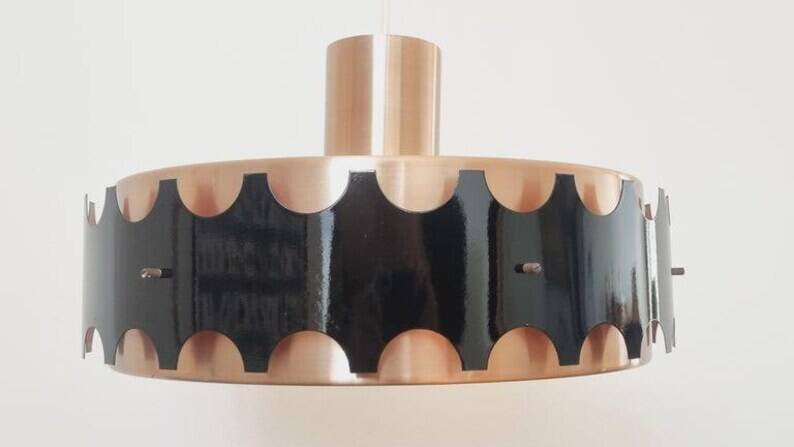 Grand pendentif mid-century, Jo Hammerborg, Danemark, années 1970