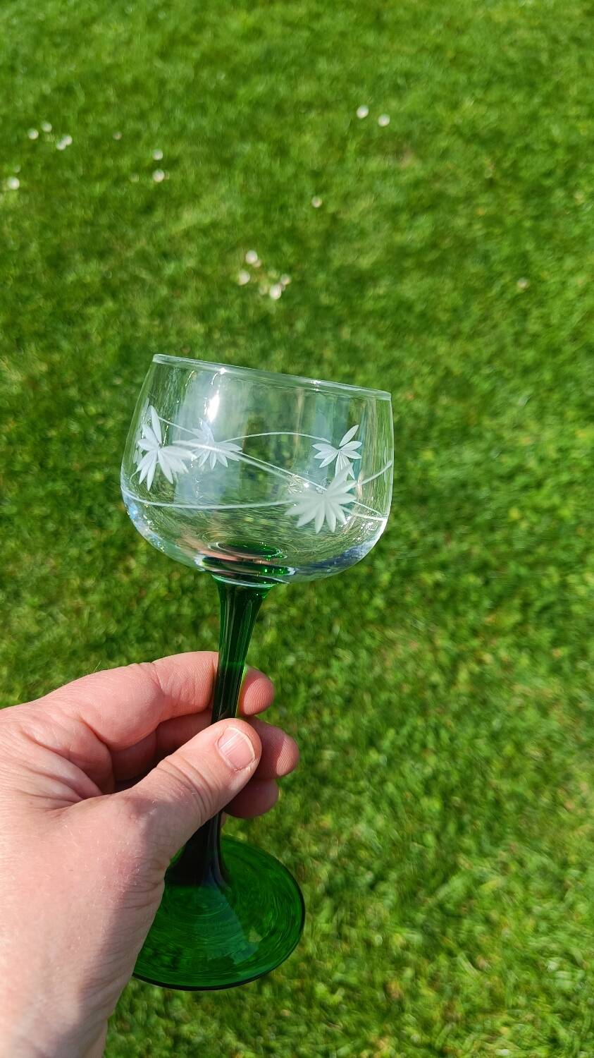 Antique engraved glasses from Alsace