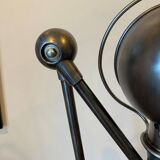 Jieldé lamp 2 arms 40+25cm industrial graphite Jean Louis Domecq 1950