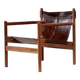 Leather 1970's Roxinho lounge chair by Michel Arnoult