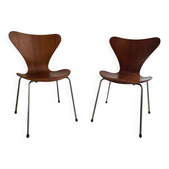 Paire chaises Arne Jacobsen - Fritz Hansen 1950