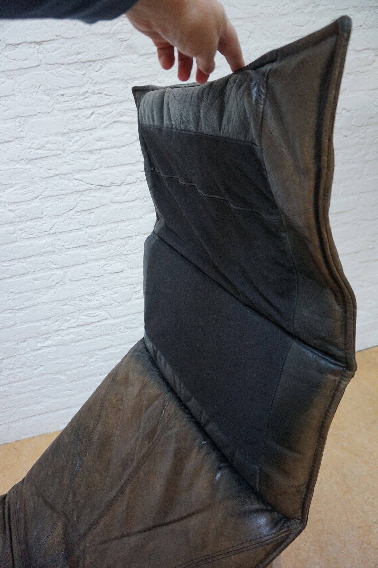 Swedish Leather Skye Lounge Chair by Tord Björklund for Ikea, 1970s