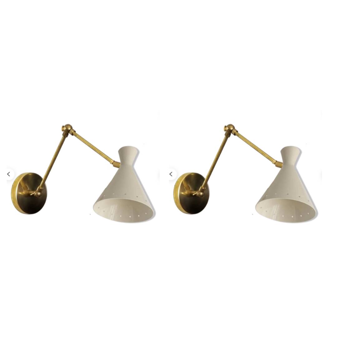 Pair of Italian wall lights in the style of the 50s