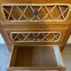 Vintage oak and rattan chest of drawers