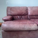 Italian leather sofa from the 70s