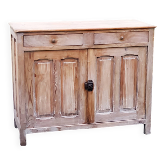 Parisian sideboard in natural wood 2 doors 2 drawers from the 1920s